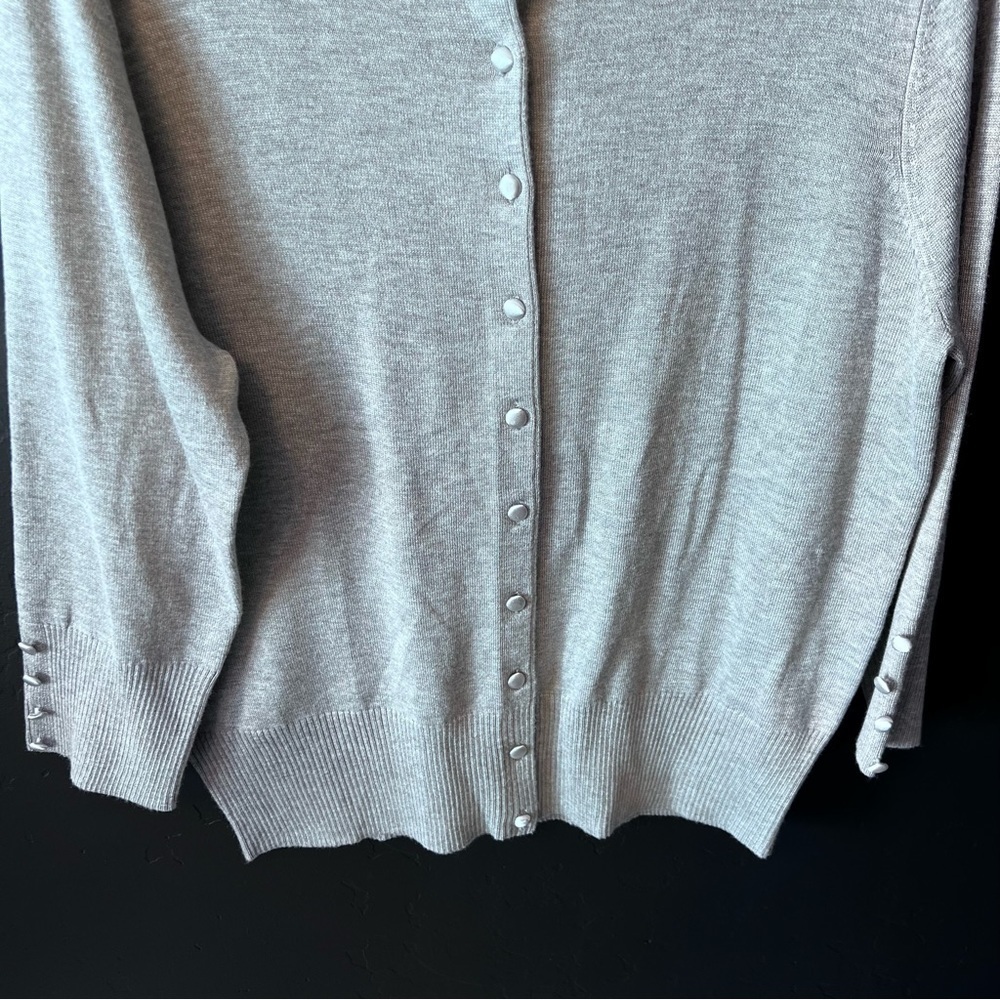 Grace Elements Cardigan - New Women | Color: Grey | Size: L office, casual,party - Picture 4 of 10